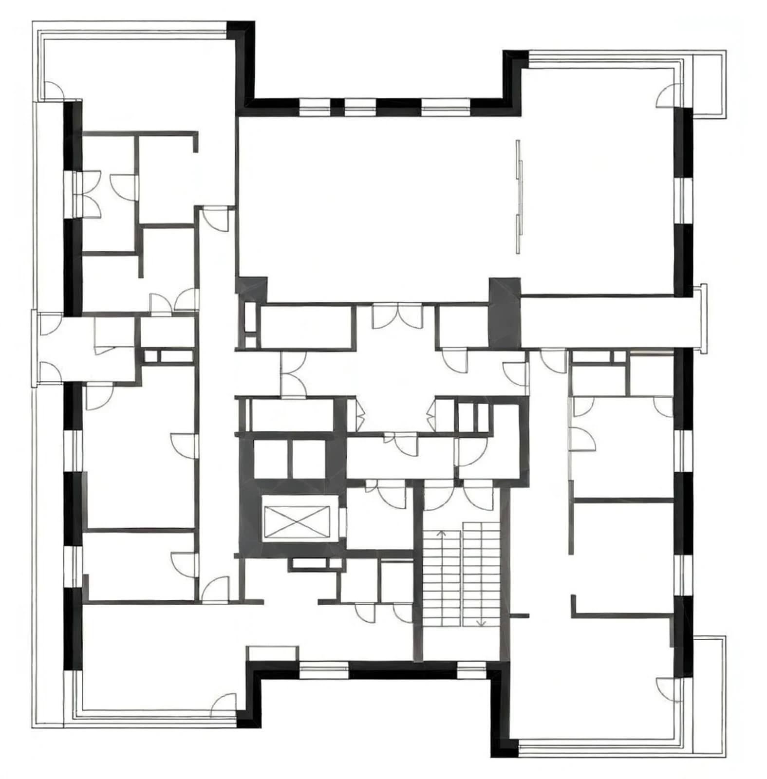 Планировка: 6-комнатная квартира 370,1 м² в ЖК «Снегири Эко»