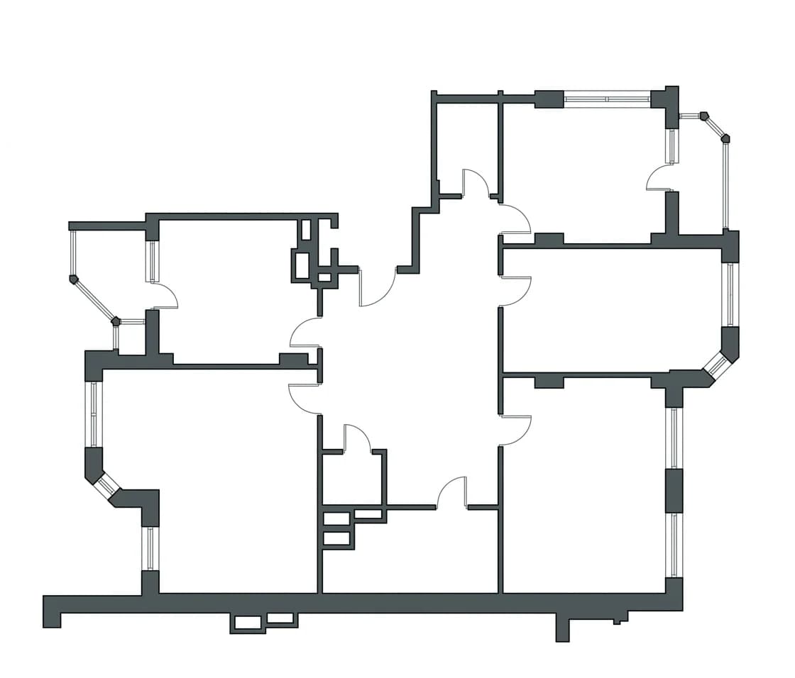 Планировка: 4-комнатная квартира 173,3 м² в ЖК «Доминион» (Dominion)