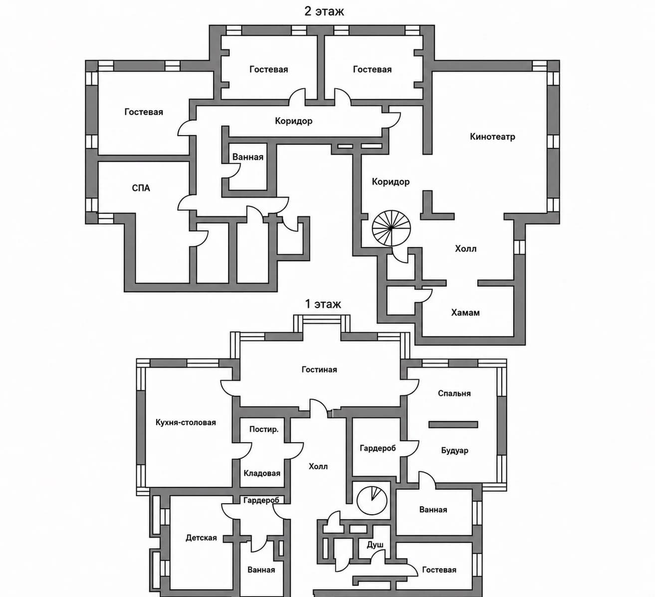 Планировка: 6-комнатная квартира 721,1 м² в ЖК «Воробьёвы горы»